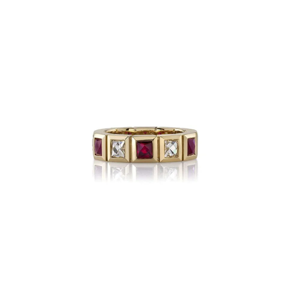 The Karina Diamond & Gemstone Eternity Ring - Image 3