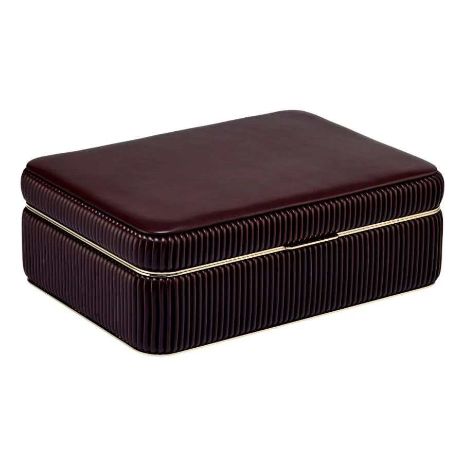 The Medium Bella Jewelry Box in Bordeaux - Image 5