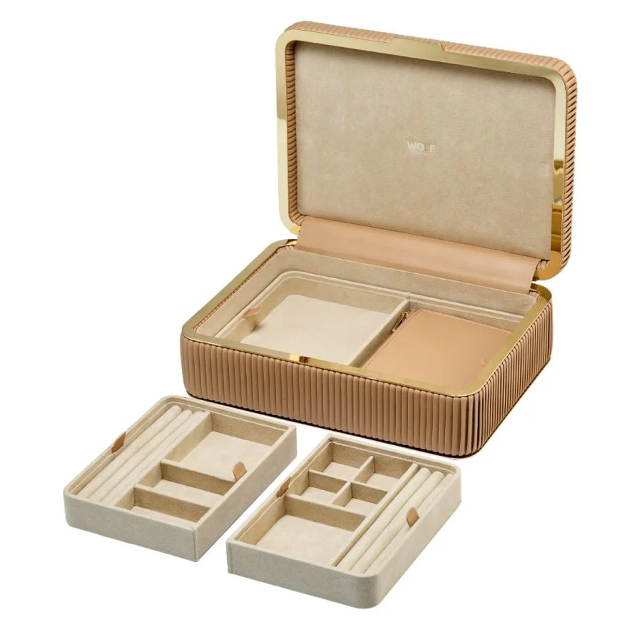 The Medium Bella Jewelry Box in Mocha - Image 3