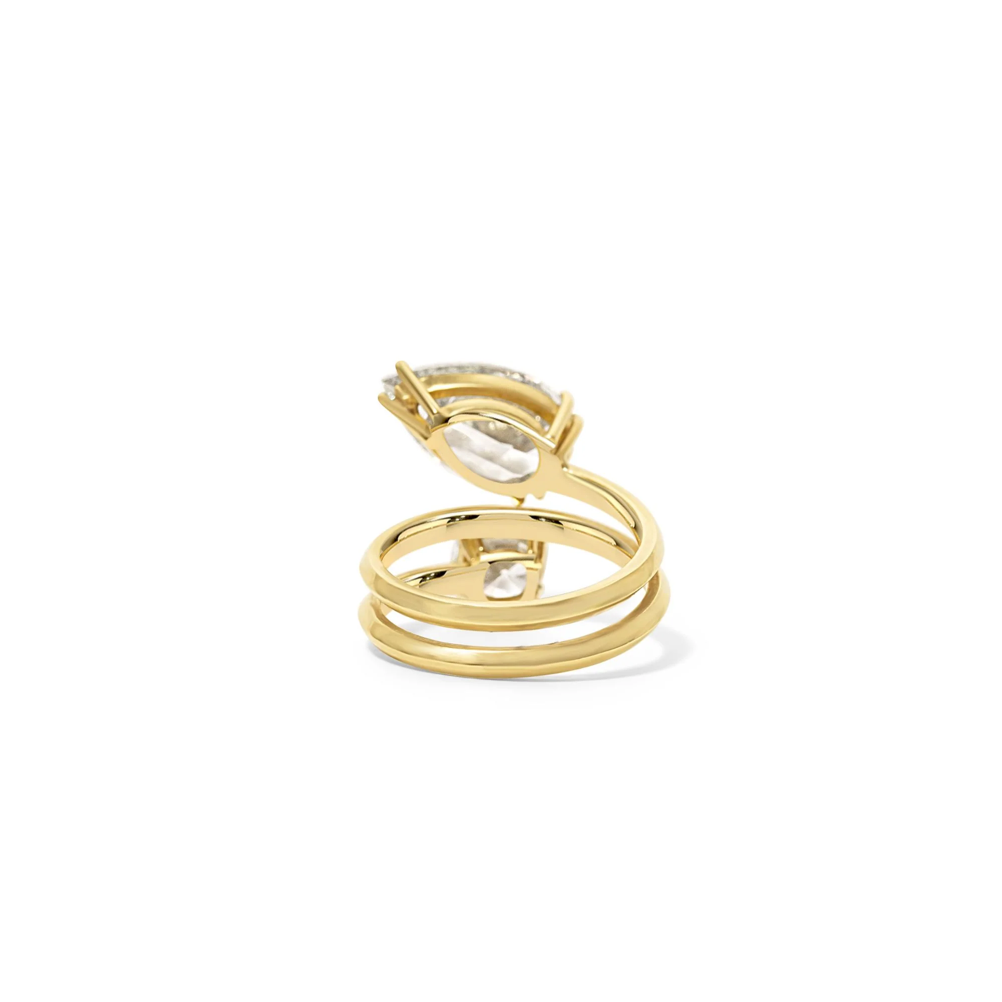 Toi et Moi Pear & Round Diamond Ring - Image 4