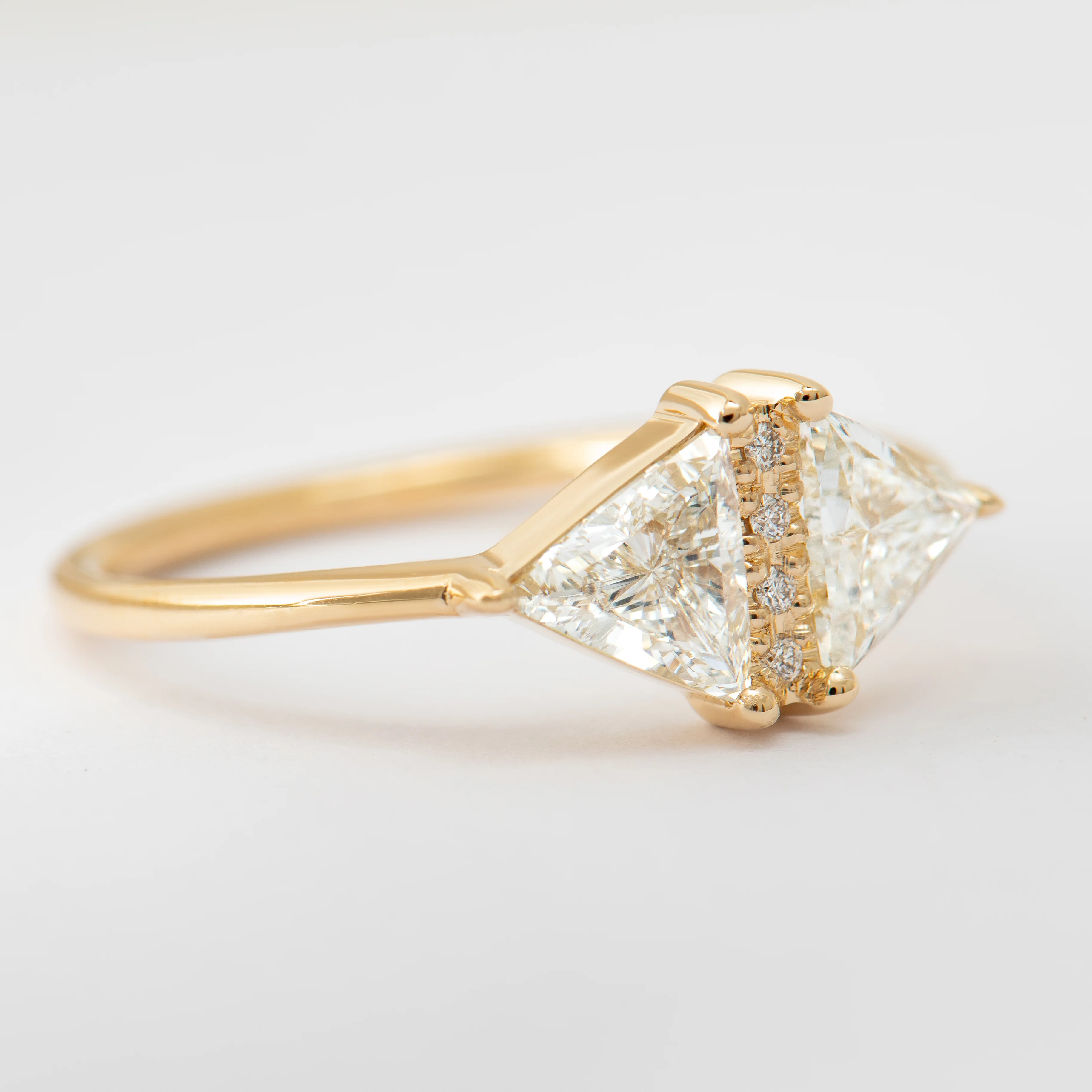 Triangle Cut Diamond Engagement Ring - Image 6