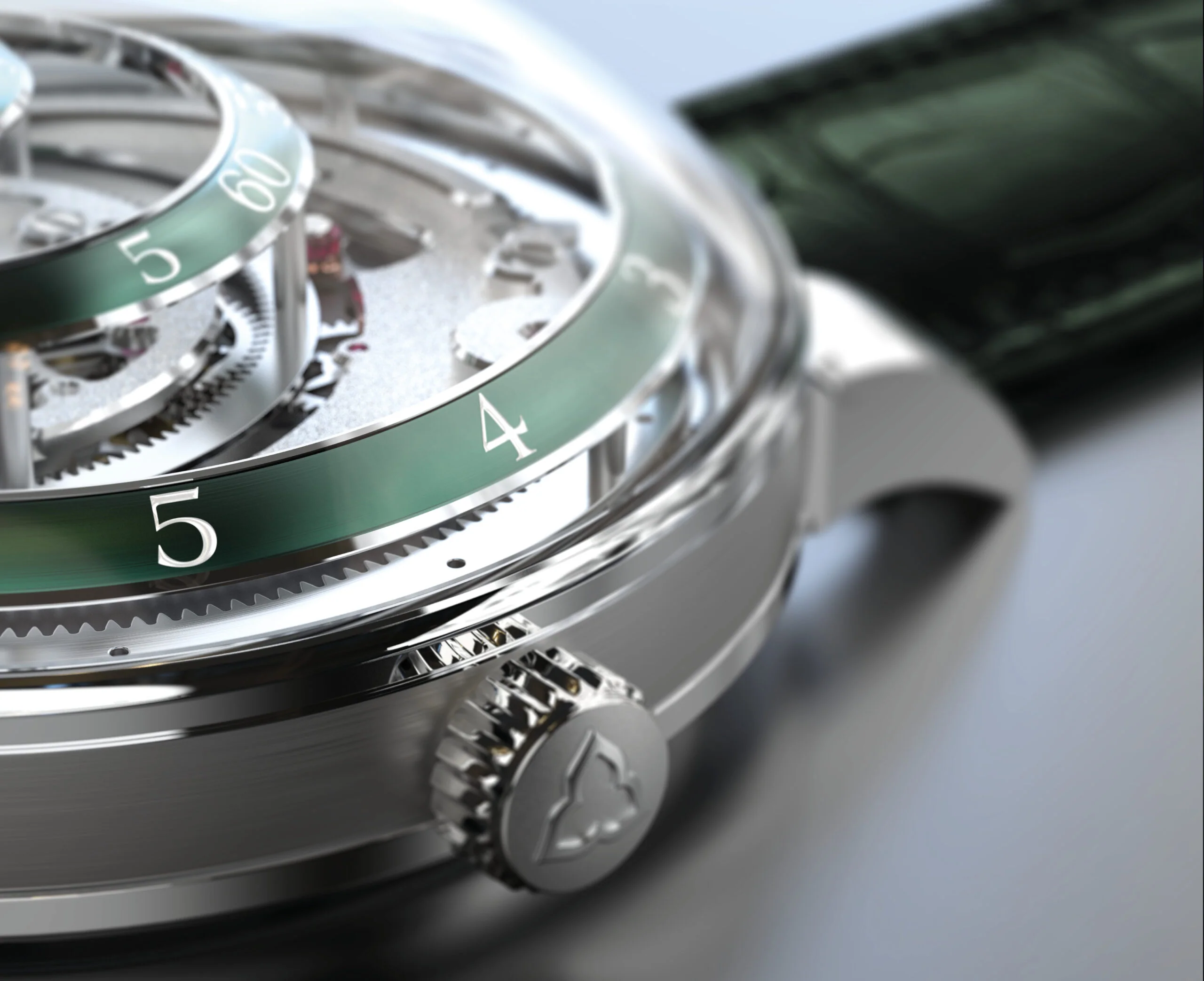 Trilobe Une Folle Journée, Rhodium-plated Green - Image 3