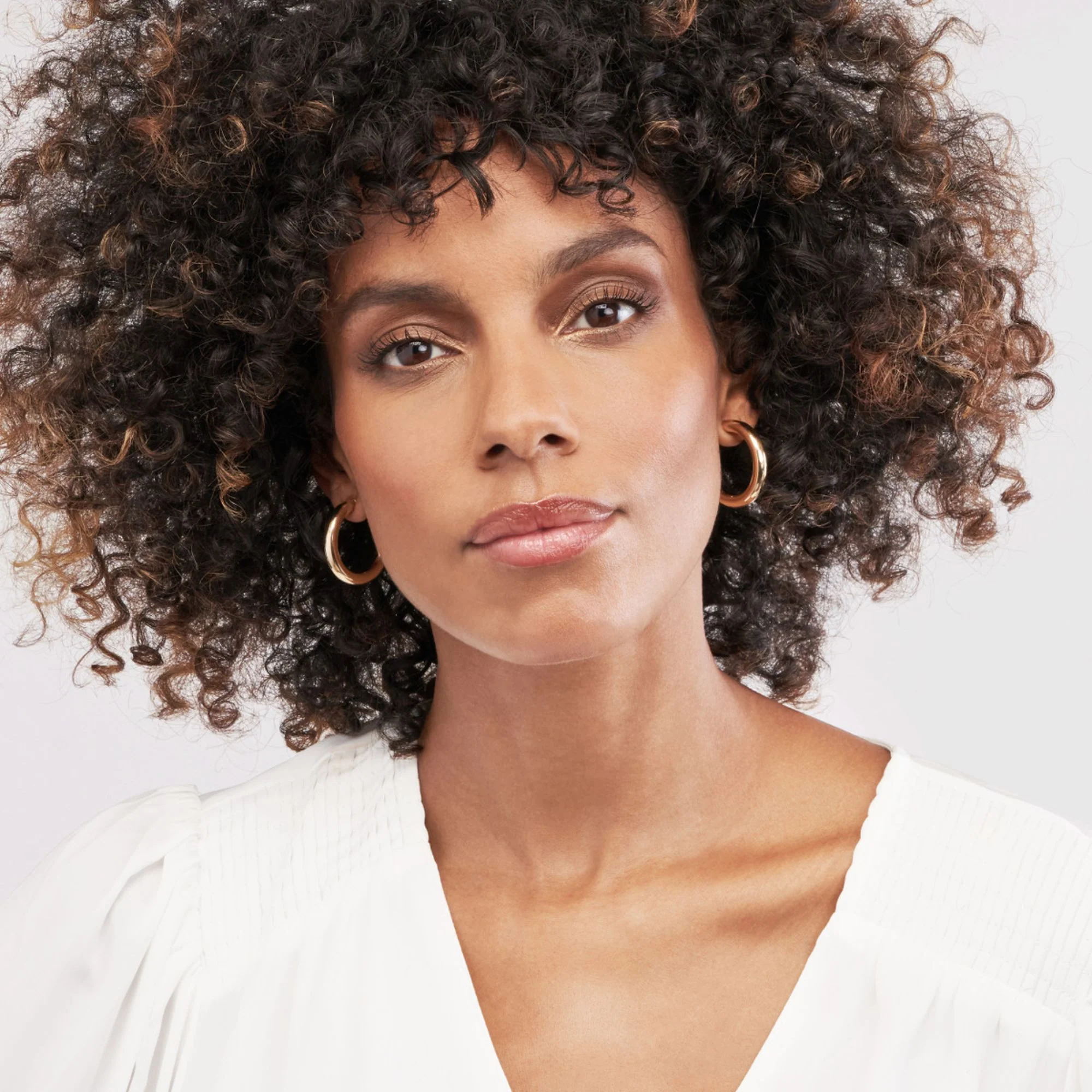 Wide Tube Hoop Earrings - Image 3