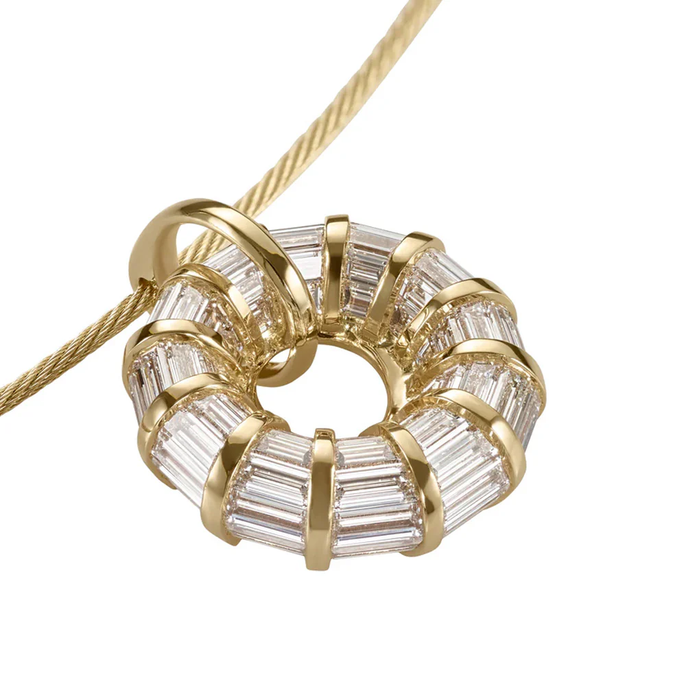 Artemer 18k Yellow Gold Nimbus Diamond Pendant Necklace - Image 2