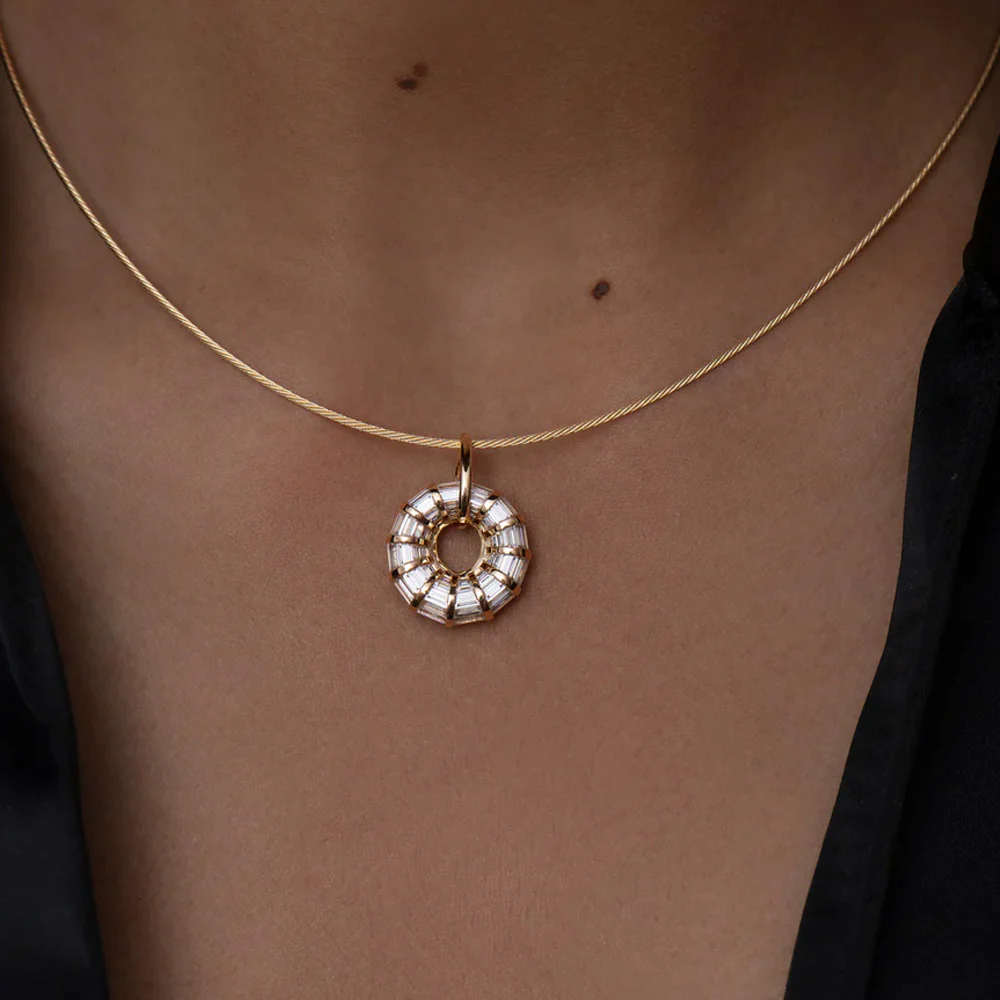 Artemer 18k Yellow Gold Nimbus Diamond Pendant Necklace - Image 3