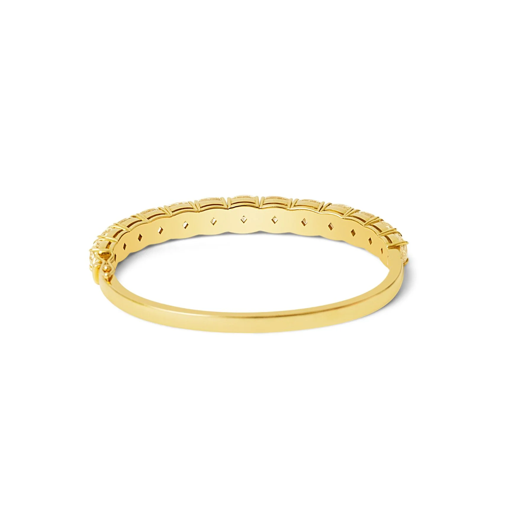 Yellow Diamond Cushion Bangle Bracelet - Image 3